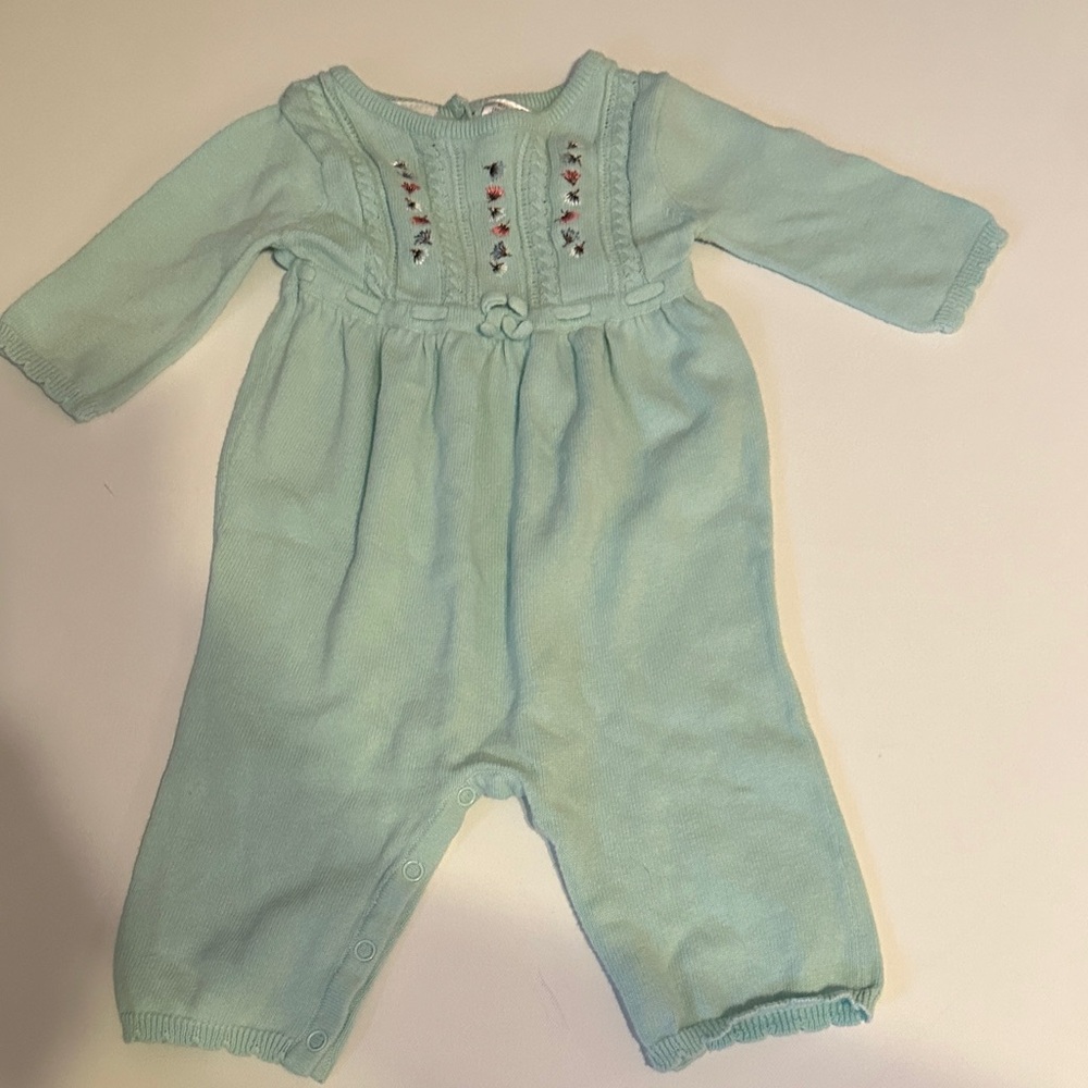 Blueberi Boulevard Mint Green Baby Outfit